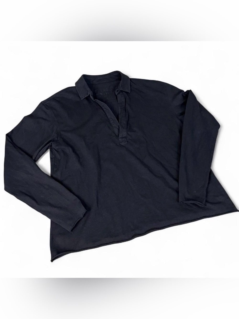 Frank & Eileen Patrick Heritage Jersey Popover Henley Navy Small NWOT